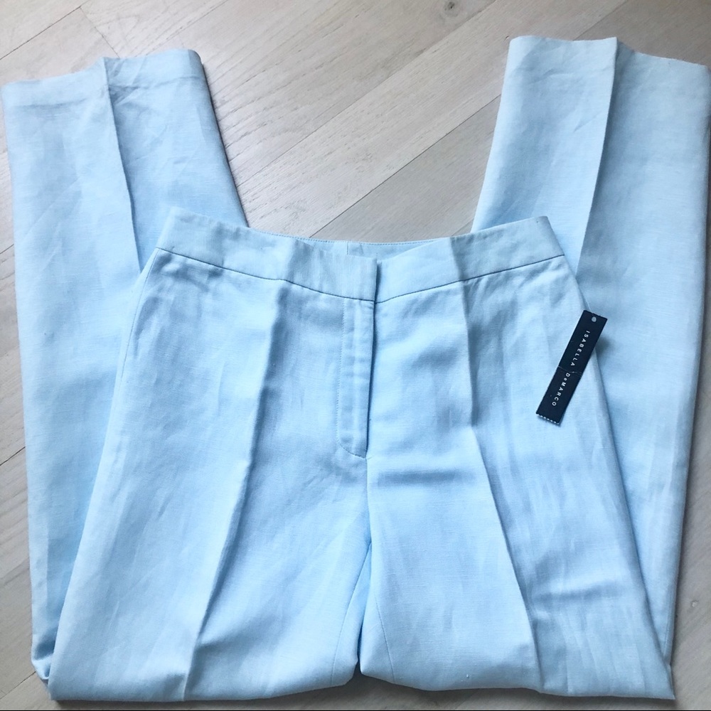NWT Isabella Demarco Linen high waisted Lined Pants 6
